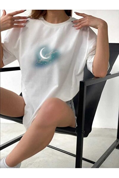 LAND MODA Tricou de bază oversize unisex - COPIE