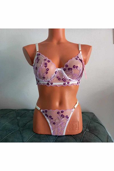 Lotus Love Secret Spring Branched Tulle Bra Set