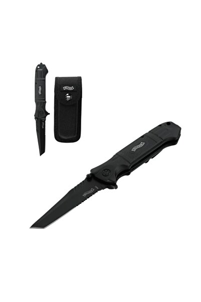 Walther Black Tac Tanto Taktikal Katlanır Çakı Kılıflı