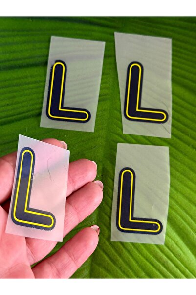 Gönülden Tasarım Mornarsko plava 5x4 cm 4 komada peglanih slova L sa B Štampa...