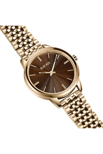 Burker Damenuhr Emily Gold Braun