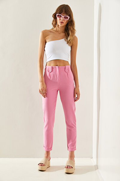 Bianco Lucci Gabardine női nadrág epaulettel - 394760251321