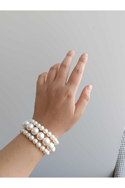 Fad's Store ÜÇLÜ İNCİ BİLEKLİK (1 BÜYÜK - 2 KÜÇÜK)