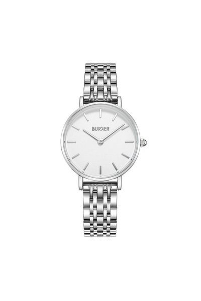Burker Damenuhr Ruby Petite Silber Weiß