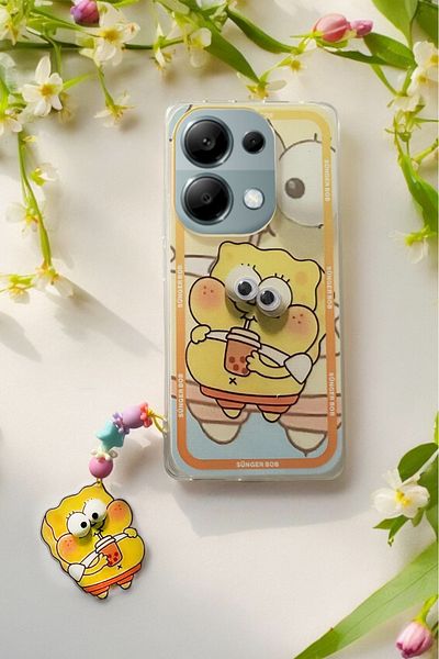 Spoyi حافظة هاتف Xiaomi Redmi Note 13 Pro 4G بتصميم سبونج بوب مع سحر
