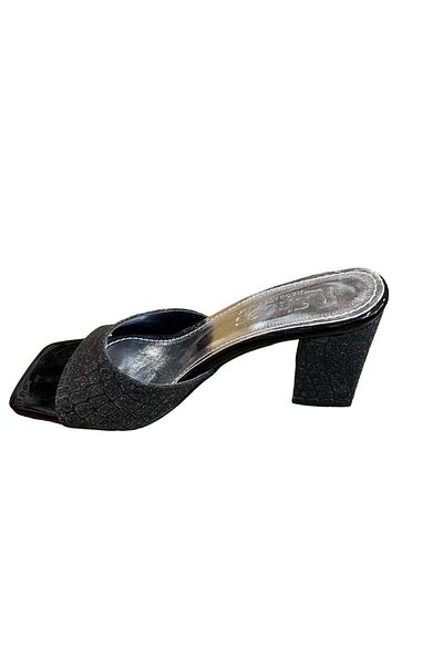 Shoes Papuci sclipici pentru femei cu toc gros