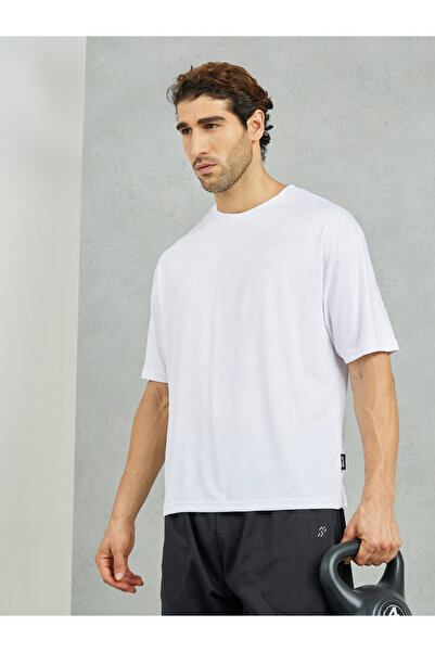 Styli Jacquard Knit Oversized Training T-Shirt