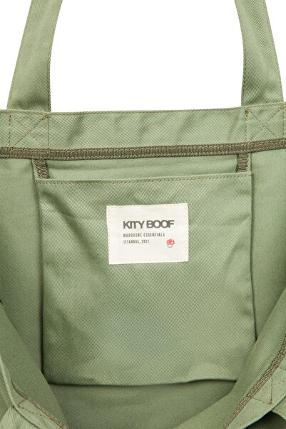Kity Boof Kanvas Shopper Çanta Açık Yeşil