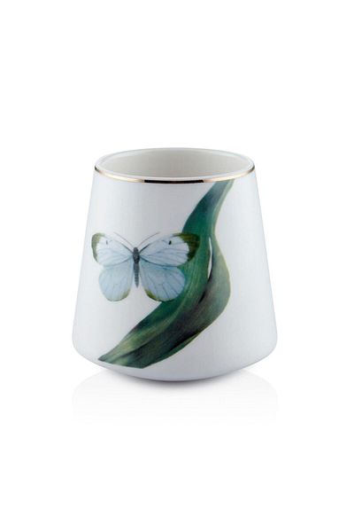The Mia Folium Green 180 cc Porcelain Mug - KPA0236