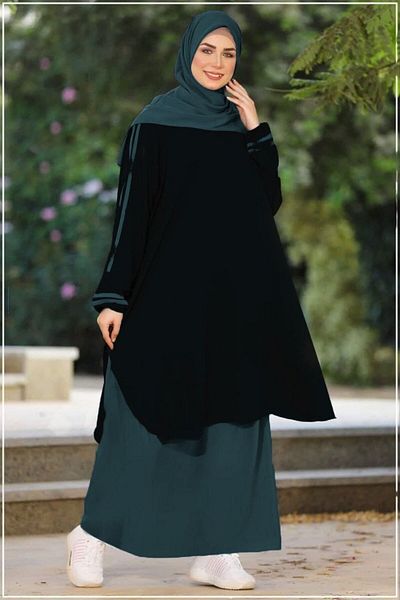 963 Tarz Hijab Striped Set