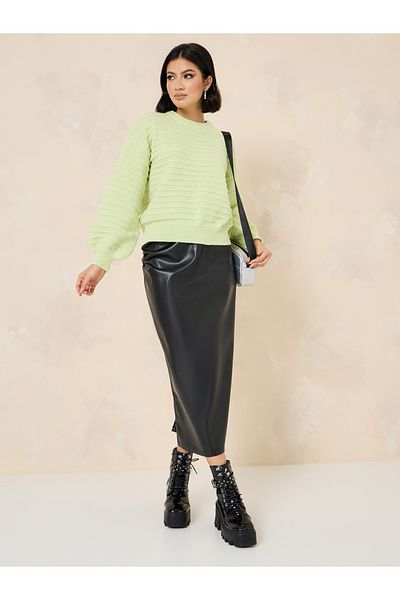 Styli Volume Sleeves Textured Sweater