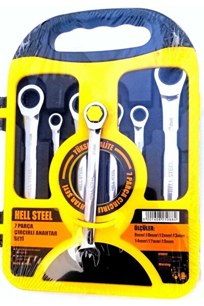 hell steel 7 Parça Cırcır Anahtar Seti 8 19 mm