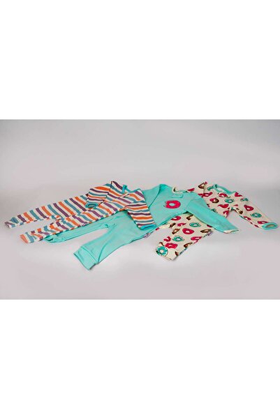 Mıdırık Kız Bebek Tulumu Pijama 9-12-18 Ay 3 Lü Paket