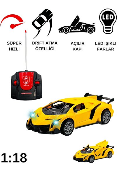LRS STORE Uzaktan Kumandalı Şarjlı Araba Kapısı ve Bagajı Açılır Lamborghini ...