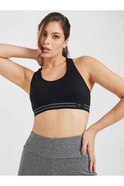 Styli Pack of 2 - Double Stripe Waist Strap Sports Bra