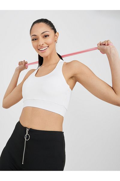 Styli Dual Tear Drop Back Detail Sports Bra