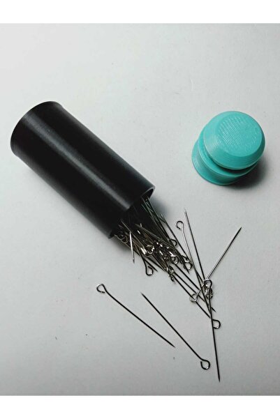 Eskişehir hobi sanat إبر فولاذية دائرية معبأة في علبة، 3 سم، 50 قطعة، إبرة رو...