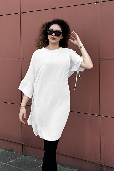 QLAY oversized Γυναικείο τουνίκ - Πλαϊνό άνοιγμα , Μισό μανίκι