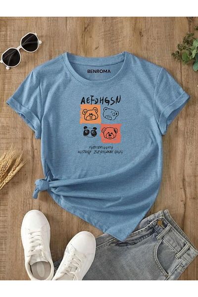BENROMA 1 produs este un cadou pentru achiziții de 6 sau mai sus Tricou unisex pentru copii cu ursuleț de pluș imprimat