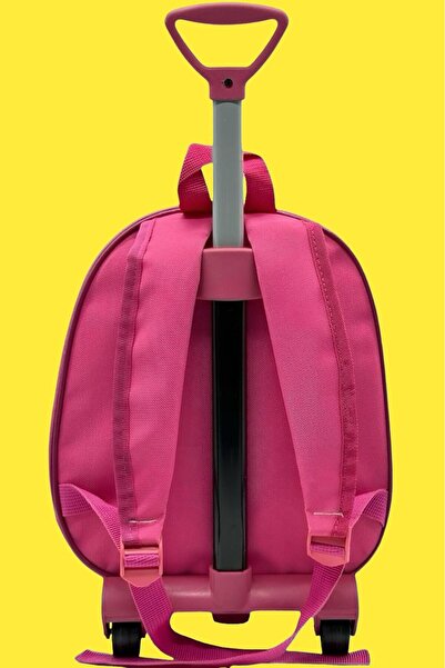 Trenderrs Rucsac cu imprimeu color Eva pentru fete - creșă cu racletă și roți în relief