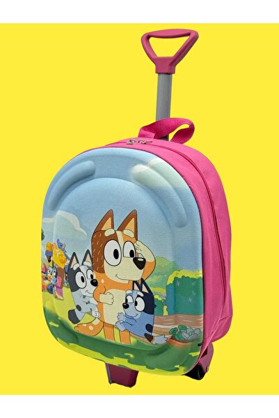 Trenderrs Rucsac cu imprimeu color Eva pentru fete - creșă cu racletă și roți în relief