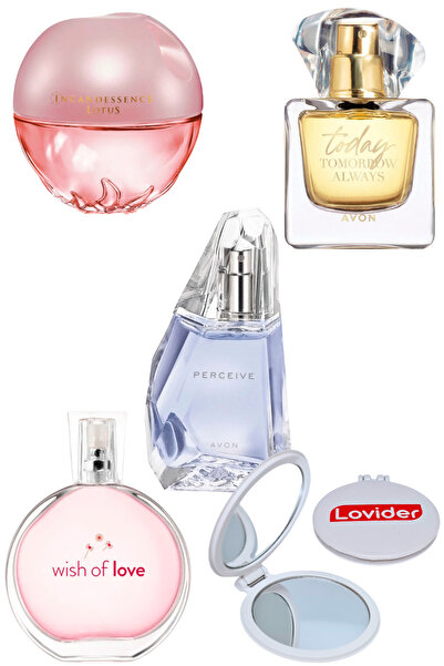 AVON Kadın Parfüm Seti; Incandessence Lotus + Wish Of Love + Perceive + TTA T...