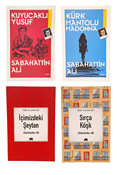 Ema Kitap Sabahattin Ali Seti 4 Kitap Kuyucaklı Yusuf-Kürk Mantolu Madonna- İ...