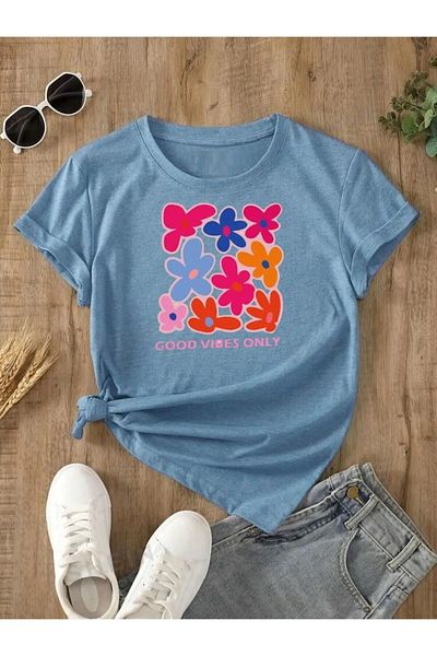 DAXİS Sportwear Company Tricou cu decolteu rotund cu imprimeu floral pentru copil