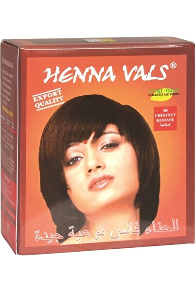 henna vals Saç Kınası Kestane 1 Kutuda 6 Paket