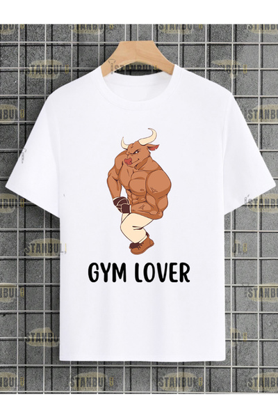 aynewmoda Tricou oversize imprimat cu model de bou