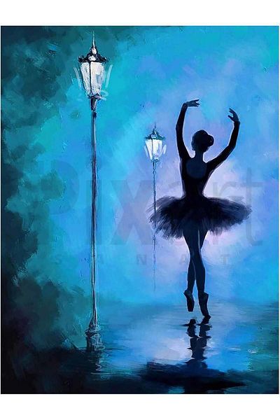 Yıldızan Dancer Street Lamp 40 * 50 cm Pixart Art Diamond Mosaic Painting Diamond Türkiye - Egc-438