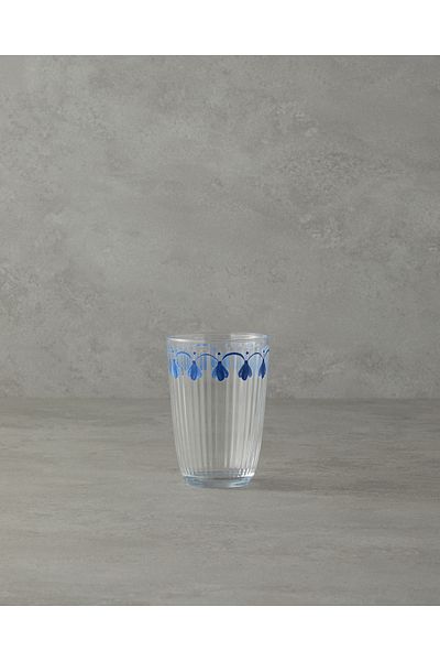 English Home Blue Carnival Drip Glass - Set of 3 395 ml Glasses
