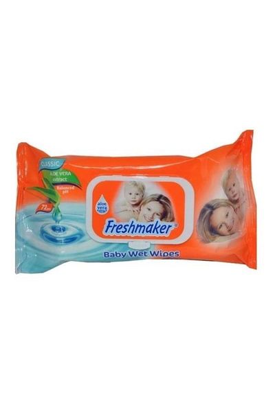 Freshmaker Wet Towel Wipes with Cover 72 Pcs