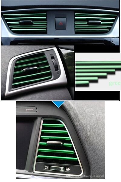 Autowise شبكة تكييف الهواء الداخلية للسيارة، زخرفة مكيف الهواء، شريحة ملونة ب...