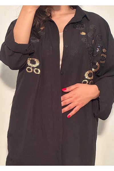 Butik لمسة كتان أنيقة - طقم مكون من 3 قطع مقاس كبير
