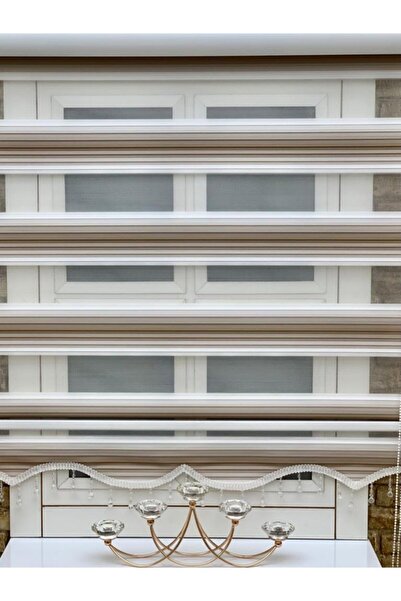 YAZAR HOME Yeni Sezon 1. Kalite Boncuklu Zebra Stor Perde