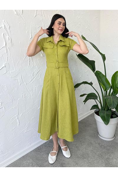 Poliyance Rochie verde ulei Ays