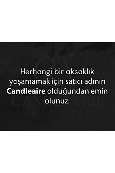 Candleaire 3 lü Altın Varaklı Şamdan Mumu