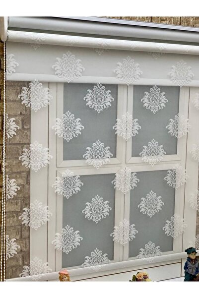 YAZAR HOME Yeni Sezon 1. Kalite Eteği Düz Çiftli Sistem Tül + Stor Perde