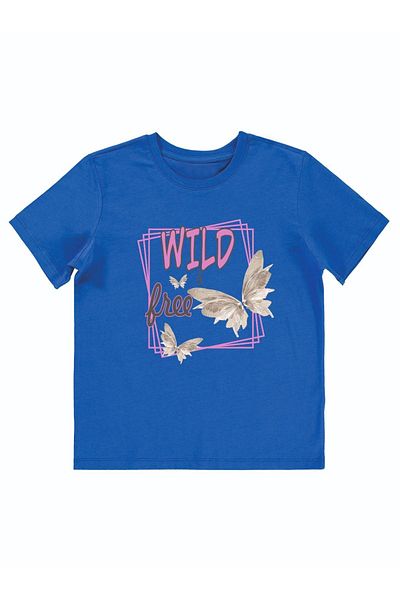 Cevval Κορίτσι - WILD FREE Μπλουζάκι με γραμμένο και στάμπα πεταλούδας