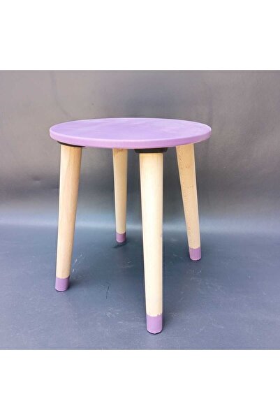 na neşeli ahşap Mor Ahşap Çocuk Taburesi.çocuk Sandalyesi.çalışma Masası Tabu...