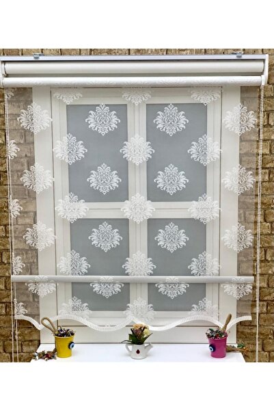 YAZAR HOME Yeni Sezon 1. Kalite Etekli Çift Mekanizmalı Zebra Stor Perde - 3506