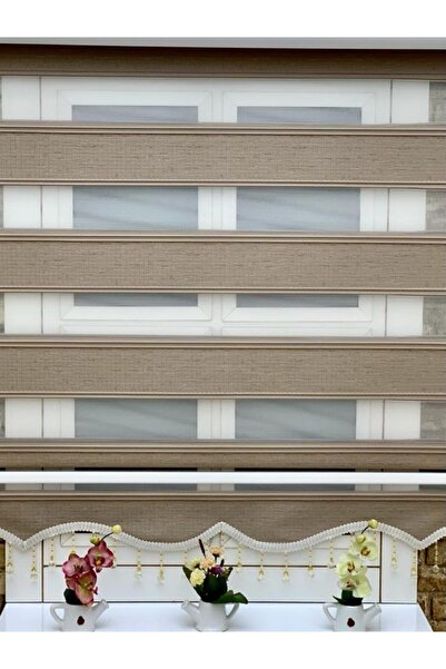 YAZAR HOME Boncuklu Zebra Stor Perde