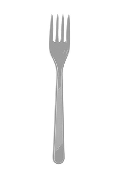 YENİ HEDİYELİK DÜNYAM 25 Pieces Fork Plastic Gold/Silver