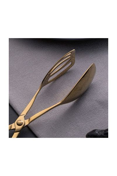 Nehir Gold Plated Scissors Tongs, Scissors Tongs, Table Scissors, American Tongs Service