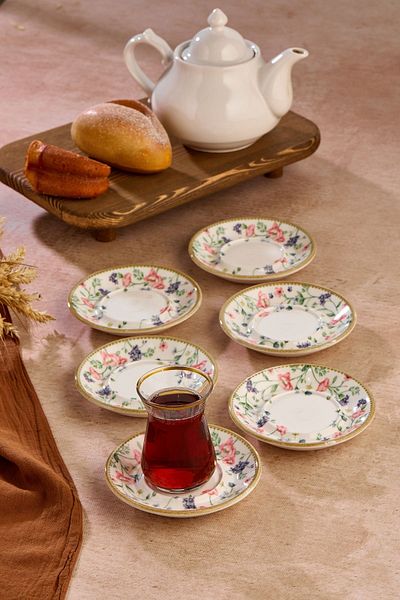 Cooker -4152-12.5 cm Special Alcatel Patterned 6-Piece Tea Plate-5