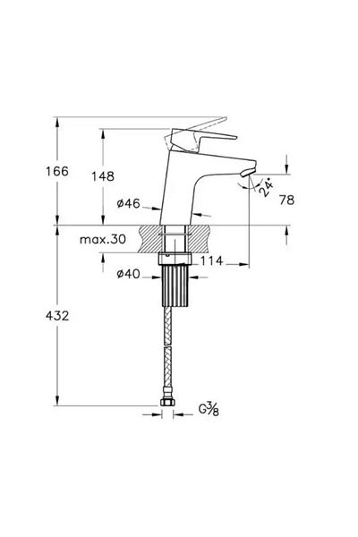 Artema A42969 Model Twist Round Sink Faucet