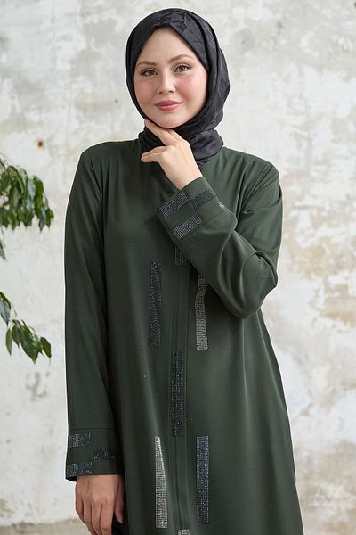 InStyle كاكي فيريس بتفاصيل حجرية - فتحة مخفية