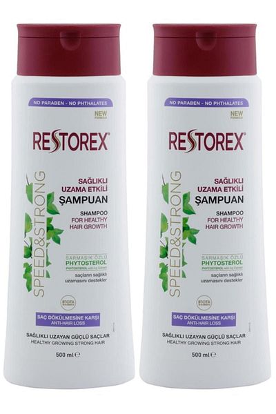 Restorex Šampon Healthy Growth Effective 500 ml Sníh proti vypadávání vlasů X 2 ks
