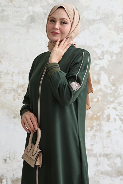 InStyle Khaki Ferace - Half Piping and Ribbed Arm Design